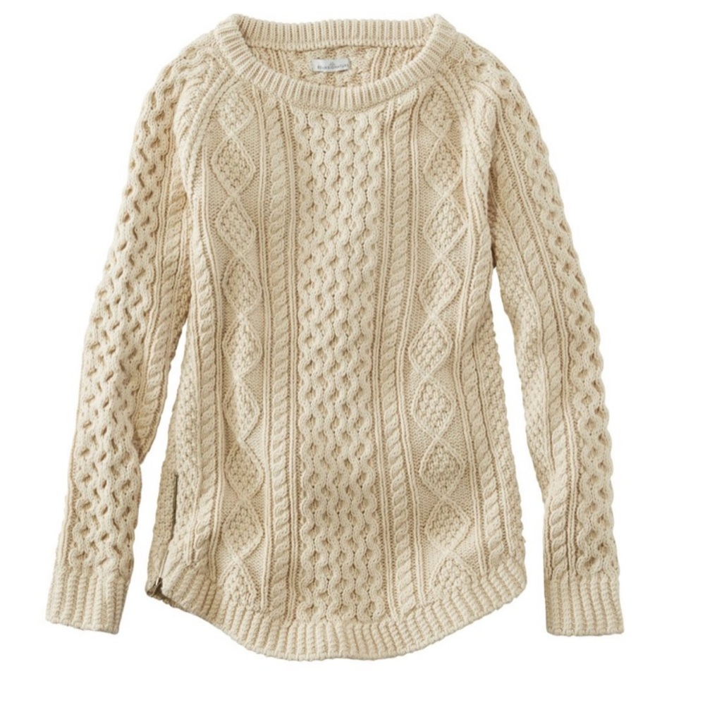 LL Bean Signature Cotton Fisherman Tunic Sweater